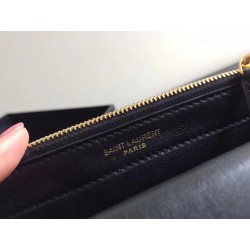 Saint Laurent WOC Kate Tassel Chain Wallet In Black Calfskin 924