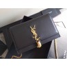 Saint Laurent WOC Kate Tassel Chain Wallet In Black Calfskin 924