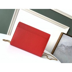 Saint Laurent WOC Cassandra Chain Wallet In Red Leather 131