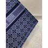 Dior Book Tote Bag In Blue Cannage Embroidered Velvet 030