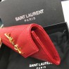 Saint Laurent Small Envelope Wallet In Red Leather 243