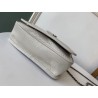 Saint Laurent WOC Niki Chain Wallet In White Crinkled Leather 118