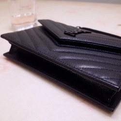 Saint Laurent WOC Envelope Chain Wallet All Black 943