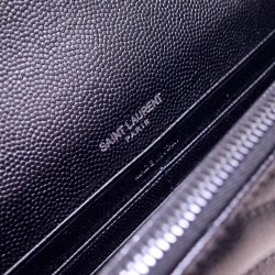 Saint Laurent WOC Envelope Chain Wallet All Black 943