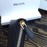 Prada Zipped Wallet In Black Saffiano Leather 449