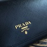 Prada Continental Wallet In Black Saffiano Leather 558