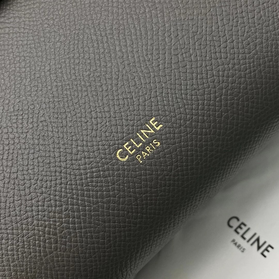 Celine Belt Nano Bag In Grey Grained Calfskin 043