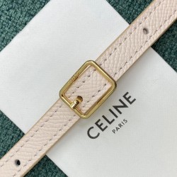 Celine Belt Nano Bag In Pale Pink Grained Calfskin 534