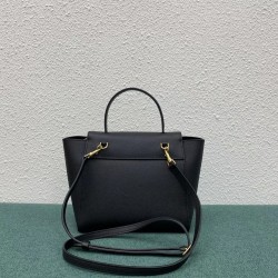 Celine Belt Nano Bag In Black Grained Calfskin 294