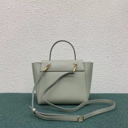 Celine Belt Nano Bag In Vert D'eau Grained Calfskin 889