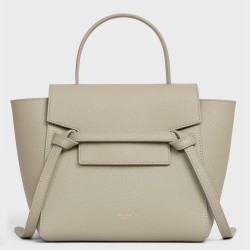 Celine Belt Nano Bag In Light Beige Grained Calfskin 036