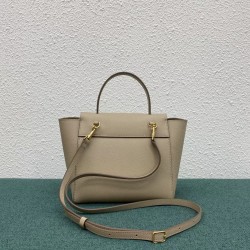 Celine Belt Nano Bag In Light Beige Grained Calfskin 036