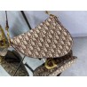 Dior Saddle Bag In Brown Dior Oblique Jacquard 142