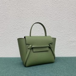 Celine Belt Nano Bag In Light Khaki Grained Calfskin 690