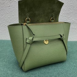 Celine Belt Nano Bag In Light Khaki Grained Calfskin 690