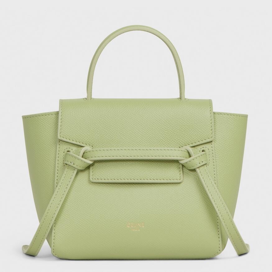 Celine Belt Nano Bag In Sage Grained Calfskin 533