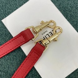 Celine Belt Nano Bag In Red Grained Calfskin 546