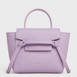 Celine Belt Nano Bag In Lilas Grained Calfskin 704