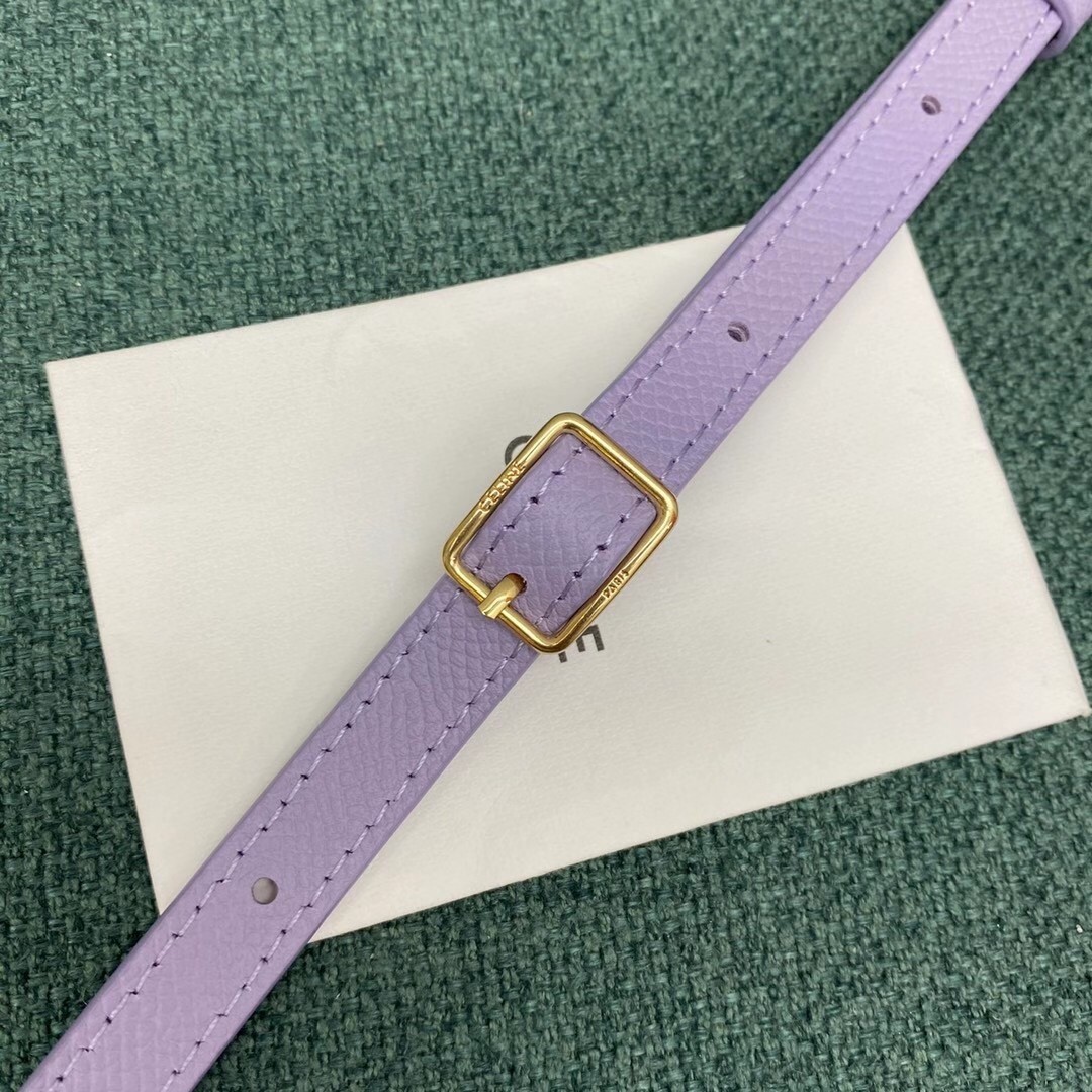 Celine Belt Nano Bag In Lilas Grained Calfskin 704