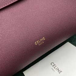 Celine Belt Nano Bag In Bordeaux Grained Calfskin 722