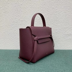 Celine Micro Belt Bag In Bordeaux Grained Calfskin 727