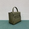 Celine Micro Belt Bag In Dark Olive Grained Calfskin 758