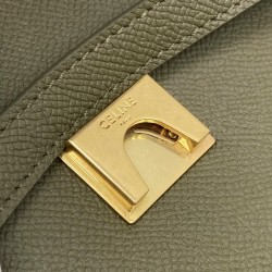 Celine Micro Belt Bag In Dark Olive Grained Calfskin 758