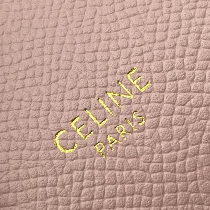 Celine Micro Belt Bag In Vintage Pink Grained Calfskin 568