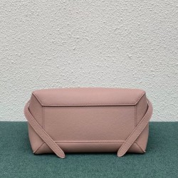 Celine Micro Belt Bag In Vintage Pink Grained Calfskin 568