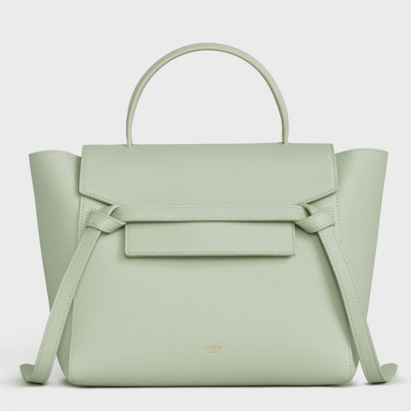 Celine Micro Belt Bag In Vert D'eau Grained Calfskin 719