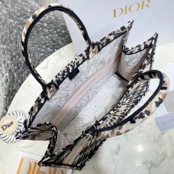 Dior Book Tote Bag In Multicolor Tie Embroidery 248