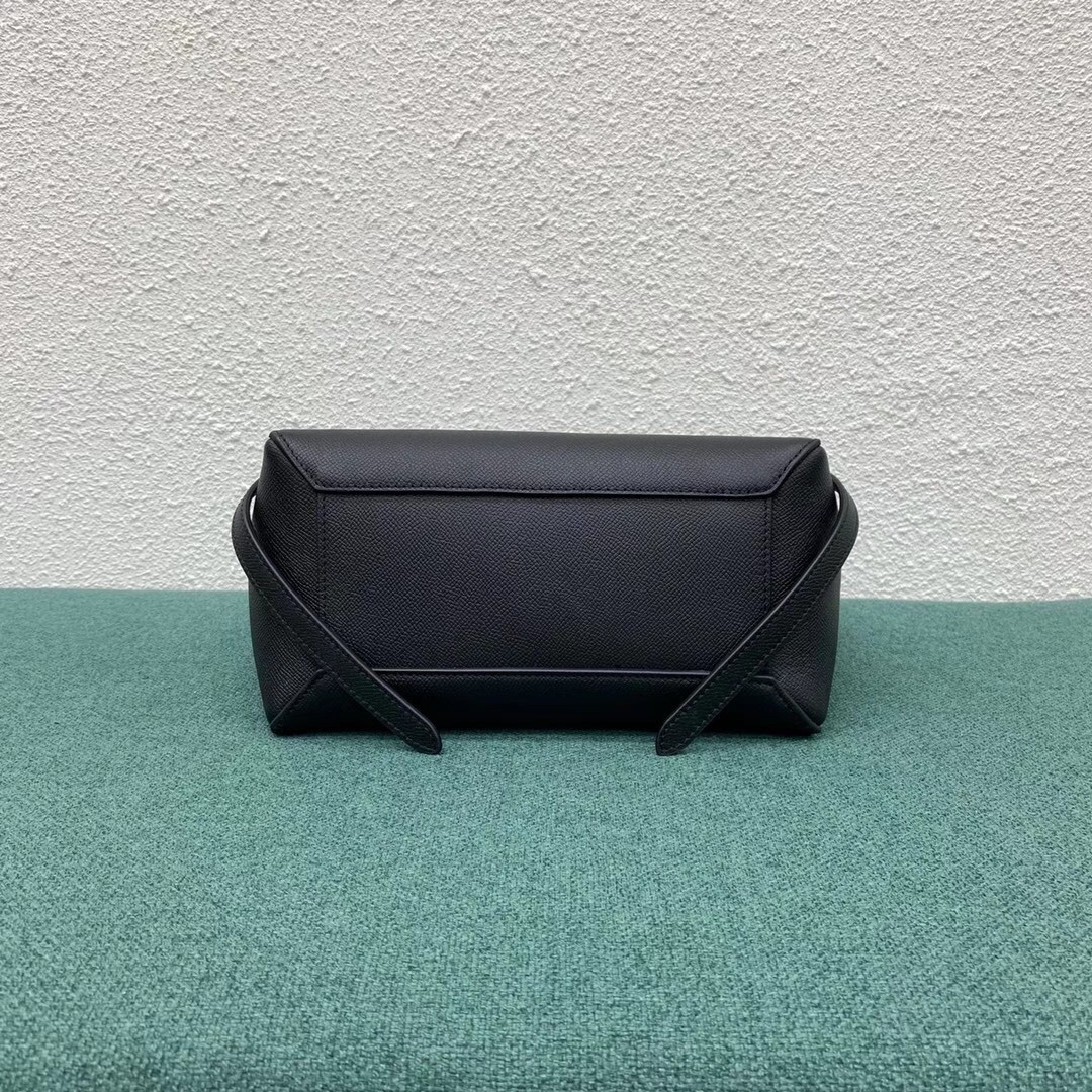 Celine Micro Belt Bag In Black Grained Calfskin 818