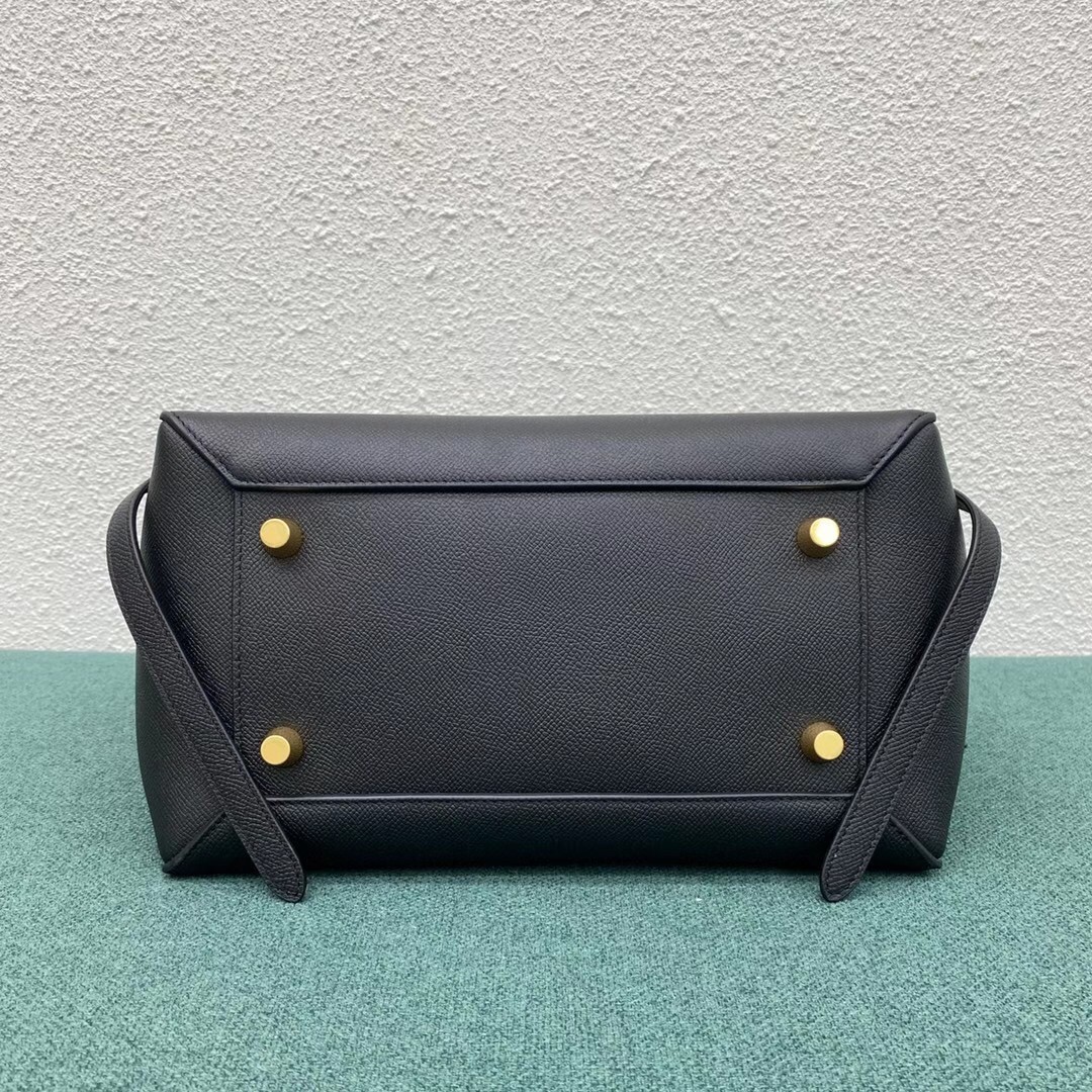 Celine Belt Mini Bag In Black Grained Calfskin 772