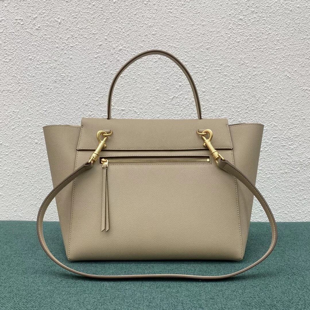 Celine Belt Mini Bag In Light Taupe Grained Calfskin 824