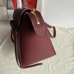 Celine Belt Mini Bag In Bordeaux Grained Calfskin 847