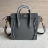 Celine Nano Luggage Tote Bag In Kohl Drummed Calfskin 965