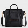 Celine Nano Luggage Tote Bag In Black Smooth Calfskin 922