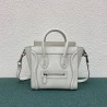 Celine Nano Luggage Tote Bag In White Drummed Calfskin 481