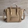 Celine Nano Luggage Tote Bag In Dune Drummed Calfskin 380