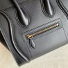 Celine Micro Luggage Tote Bag In Black Smooth Calfskin 863