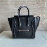 Celine Micro Luggage Tote Bag In Black Smooth Calfskin 863