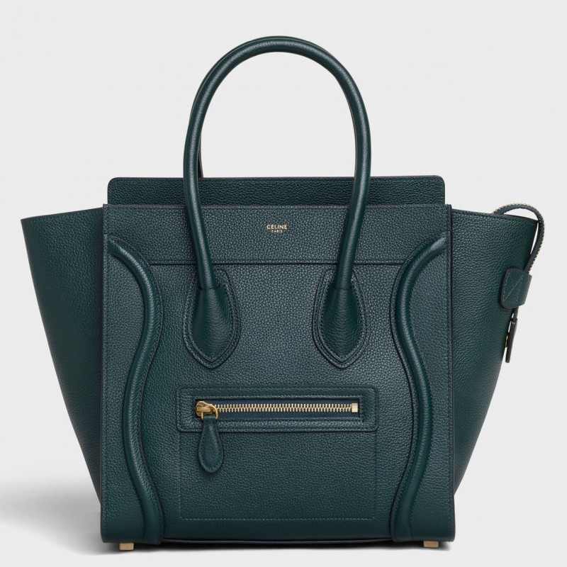 Celine Micro Luggage Tote Bag In Amazone Drummed Calfskin 839