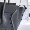 Celine Micro Luggage Tote Bag In Kohl Drummed Calfskin 305