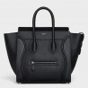 Celine Mini Luggage Tote Bag In Black Drummed Calfskin 024