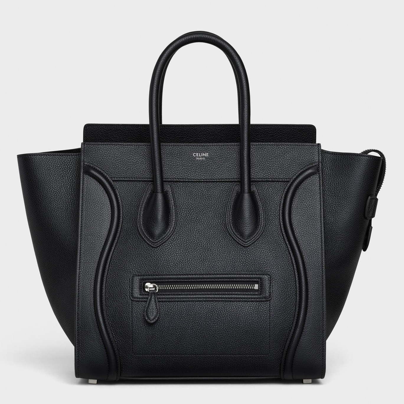 Celine Mini Luggage Tote Bag In Black Drummed Calfskin 024