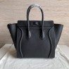 Celine Mini Luggage Tote Bag In Black Drummed Calfskin 024