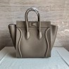 Celine Mini Luggage Tote Bag In Souris Drummed Calfskin 064