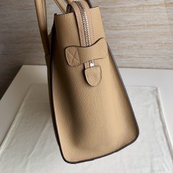 Celine Mini Luggage Tote Bag In Dune Drummed Calfskin 185