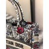 Dior Small Book Tote In Multicolor Mille Fleurs Embroidery 344