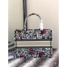 Dior Small Book Tote In Multicolor Mille Fleurs Embroidery 344